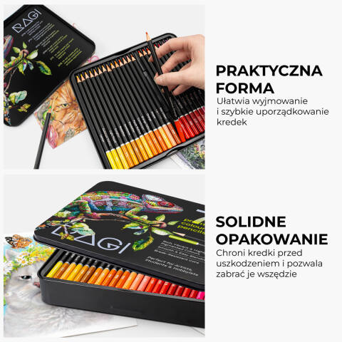 Alternative view of Kredki Ołówkowe Premium 72 sztuki w metalowym piórniku