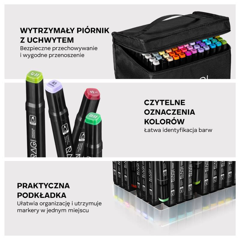 120 Markery artystyczne, mazaki alkoholowe i flamastry dwustronne 2w1 - obrazek 6