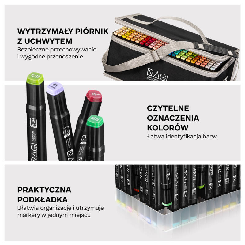 Zestaw 264 Markerów Alkoholowych Dwustronnych  - obrazek 8