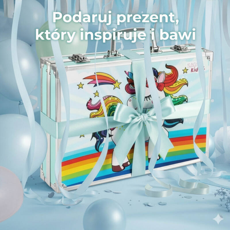 Zestaw Artystyczny w Walizce dla Dzieci 145 elementów Tęczowy Jednorożec - obrazek 10