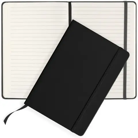 Notatnik A5 Bullet Journal Planner w Linie z Gumką Czarny