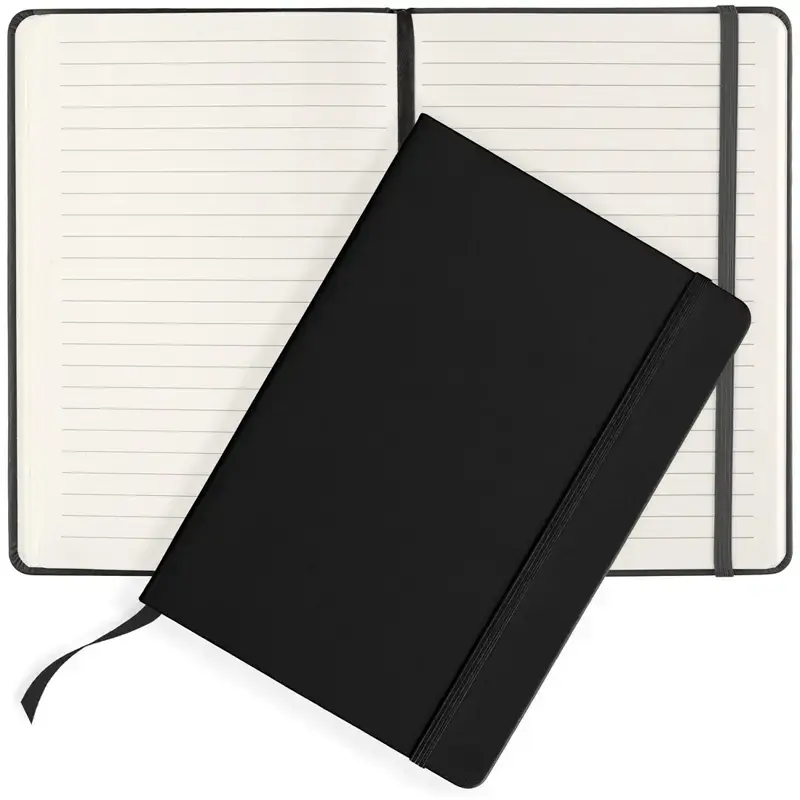 Notatnik A5 Bullet Journal Planner w Linie z Gumką Czarny