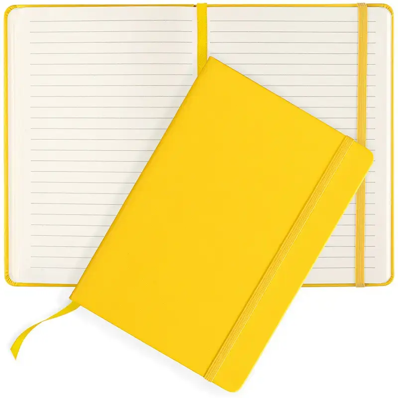 Notatnik A5 Bullet Journal Planner w Linie z Gumką Żółty