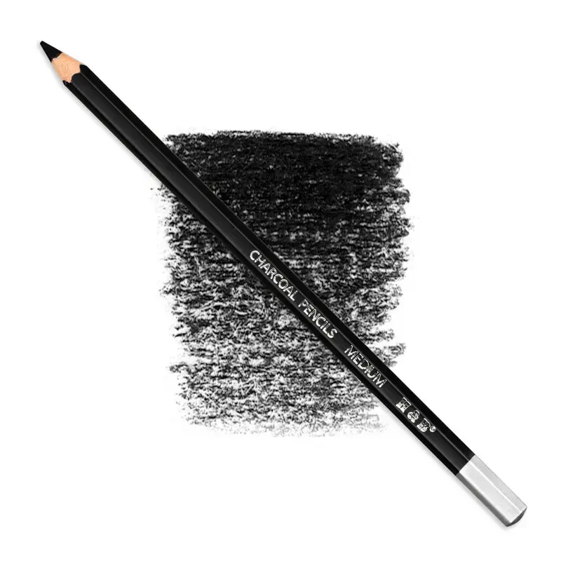 Ołówki Węglowe 12 szt MEDIUM - obrazek 2