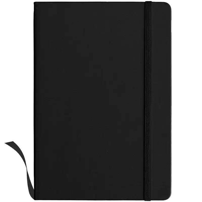 Notatnik A5 Bullet Journal Planner w Linie z Gumką Czarny - obrazek 3