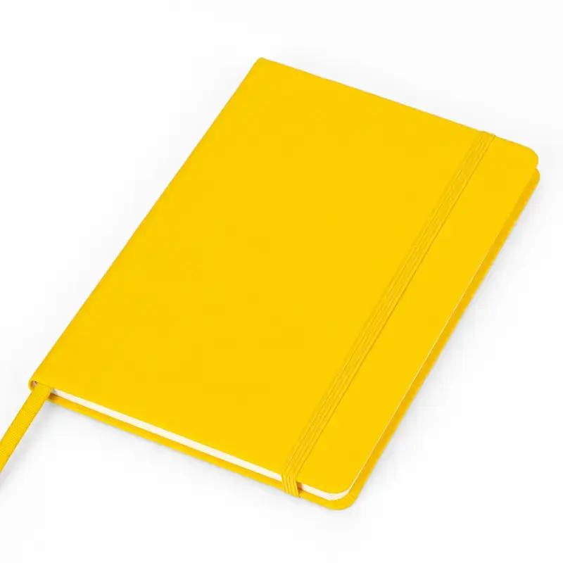 Notatnik A5 Bullet Journal Planner w Linie z Gumką Żółty - obrazek 4