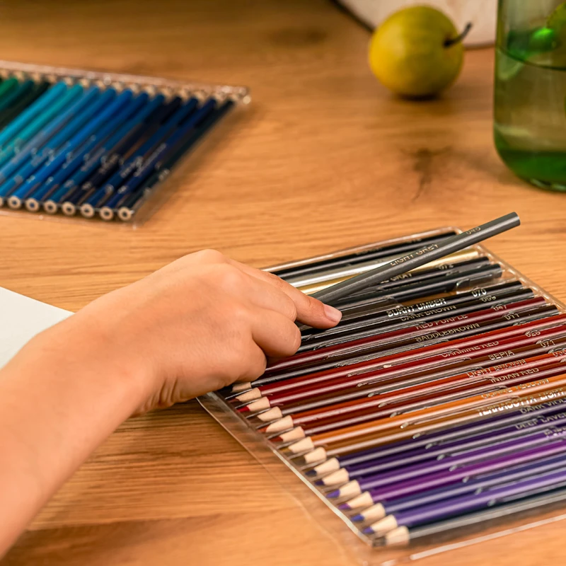 Kredki Zestaw kredek Kredki olejowe Profesjonalne 72 Kolory Etui Organizer - obrazek 7