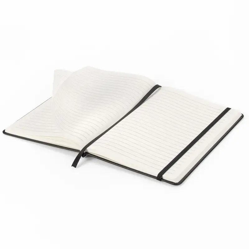Notatnik A5 Bullet Journal Planner w Linie z Gumką Czarny - obrazek 5