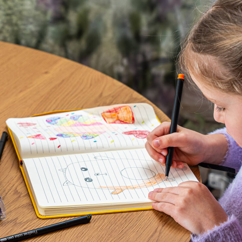 Notatnik A5 Bullet Journal Planner w Linie z Gumką Żółty - obrazek 10