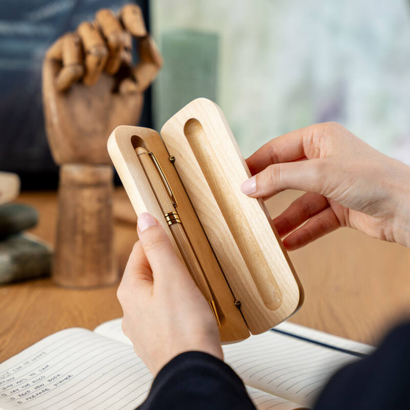 Długopis w Drewnianym Eleganckim Etui - obrazek 2