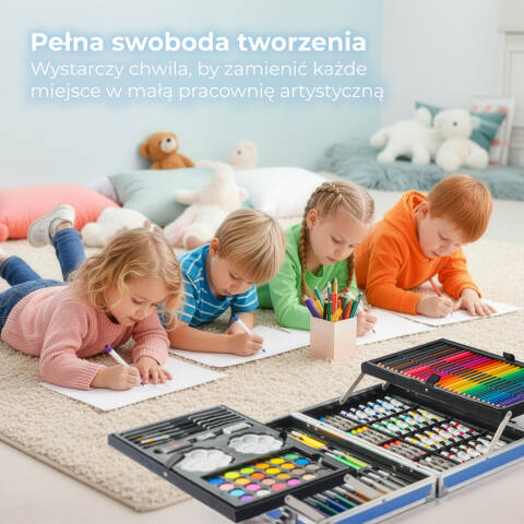 Alternative view of Zestaw Artystyczny dla Dzieci z Motywem Astronauty – 145 elementów