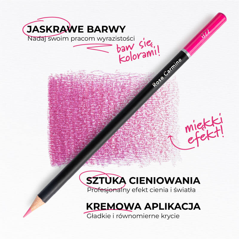 Kredki Ołówkowe Profesjonalne do Rysowania Piórnik z Wyposażeniem 76 elementów - obrazek 4