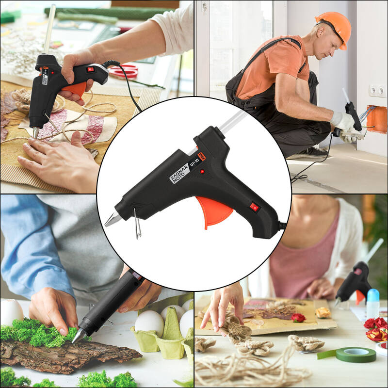 PISTOLET DO KLEJU NA GORĄCO 100W + 5 WKŁADÓW KLEJU 11x200 mm - obrazek 6