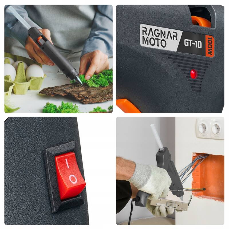 PISTOLET DO KLEJU NA GORĄCO 100W + 5 WKŁADÓW KLEJU 11x200 mm - obrazek 8