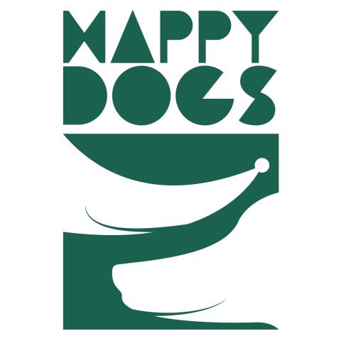 Plakat „Happy Dogs” do druku (A3, PDF) – minimalistyczna grafika dla miłośników psów i dobrego designu
