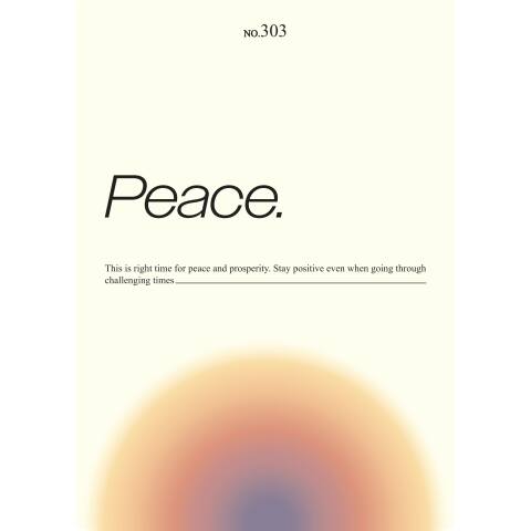 Plakat motywacyjny "Peace" do druku (A3, PDF) – inspiracja, spokój i pozytywna energia