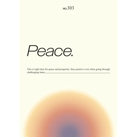 Plakat motywacyjny "Peace" do druku (A3, PDF) – inspiracja, spokój i pozytywna energia