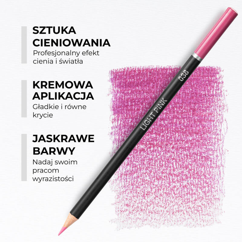 Kredki Zestaw kredek Do rysowania 48 kolorów Kredki olejne Zestaw w etui - obrazek 3