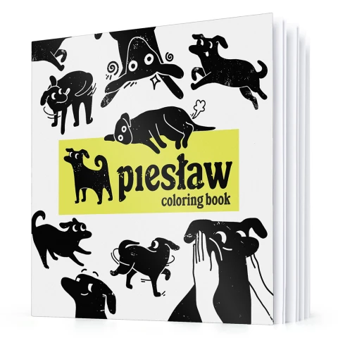Kolorowanka Pies Piesław 24 strony Przygód Antystresowa dla Dzieci i Dorosłych 