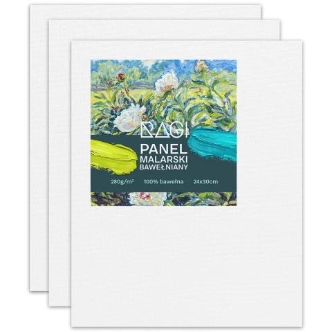 Podobrazie Panel Malarski Bawełniany 24×30 cm 3 sztuki Płótno do Malowania